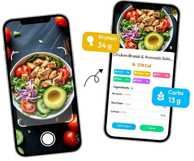 Food AI calorie tracking app interface